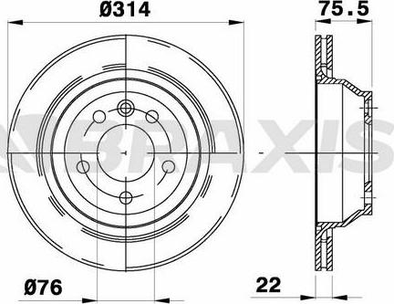 Braxis AD0283 - Brake Disc car-mod.net
