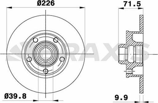 Braxis AD1020 - Brake Disc car-mod.net