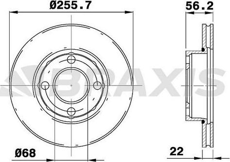 Braxis AE0443 - Brake Disc car-mod.net