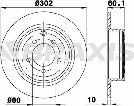 Braxis AE0549 - Brake Disc car-mod.net