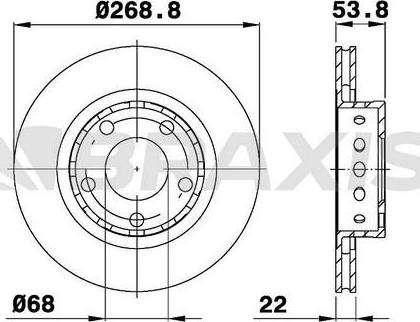 Braxis AE0666 - Brake Disc car-mod.net