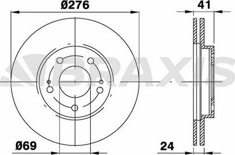 Braxis AE0621 - Brake Disc car-mod.net