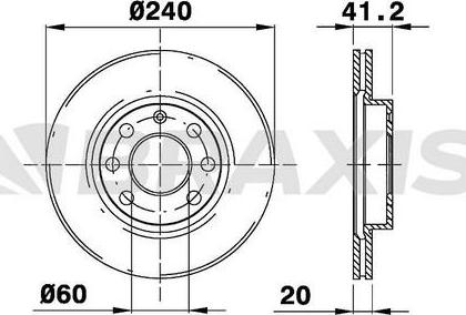 Braxis AE0044 - Brake Disc car-mod.net