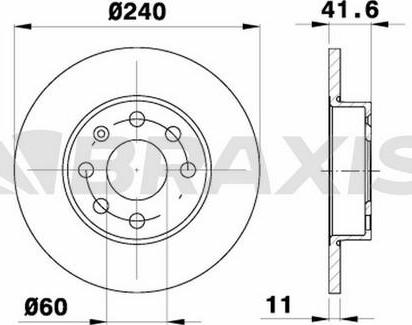 Braxis AE0048 - Brake Disc car-mod.net