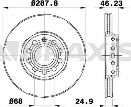 Braxis AE0043 - Brake Disc car-mod.net