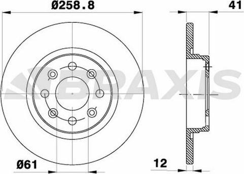 Braxis AE0051 - Brake Disc car-mod.net