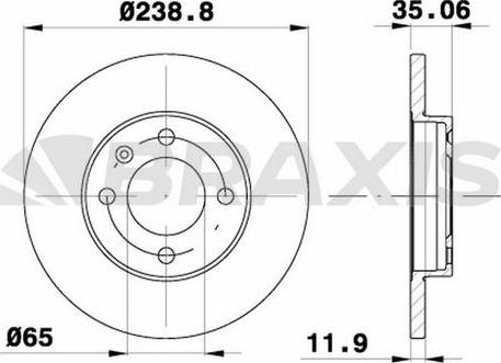 Braxis AE0052 - Brake Disc car-mod.net