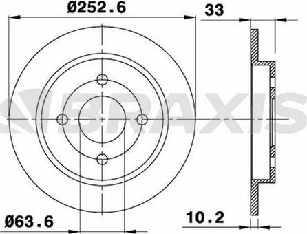 Braxis AE0034 - Brake Disc car-mod.net