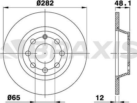 Braxis AE0035 - Brake Disc car-mod.net