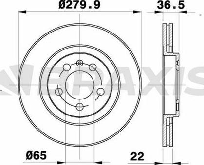 Braxis AE0033 - Brake Disc car-mod.net
