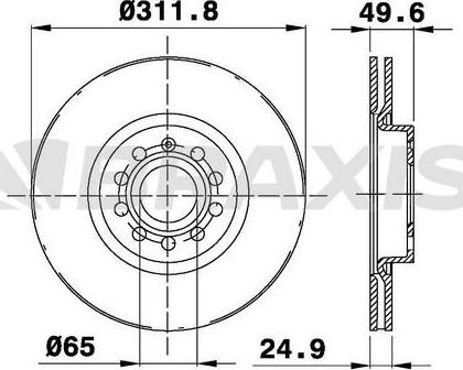 Braxis AE0025 - Brake Disc car-mod.net