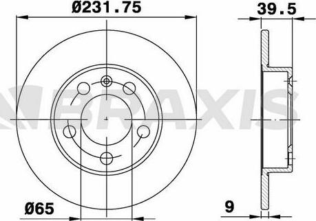 Braxis AE0021 - Brake Disc car-mod.net