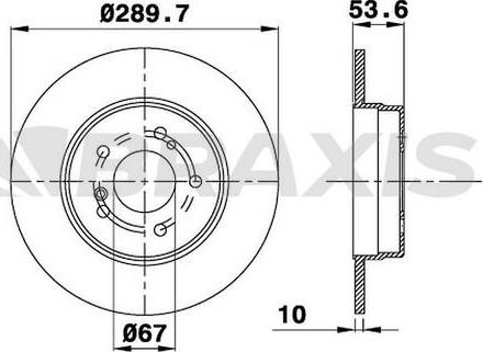 Braxis AE0143 - Brake Disc car-mod.net