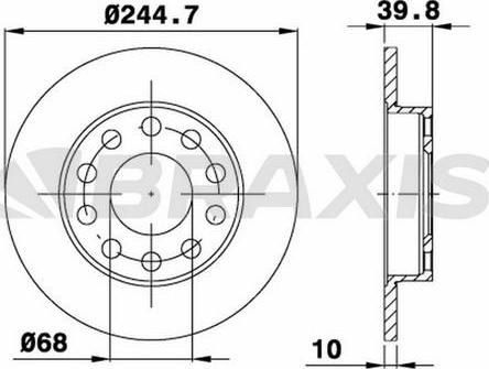 Braxis AE0167 - Brake Disc car-mod.net