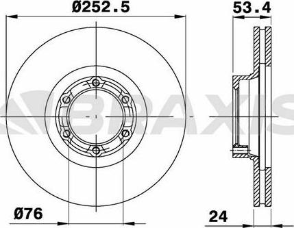 Braxis AE0107 - Brake Disc car-mod.net