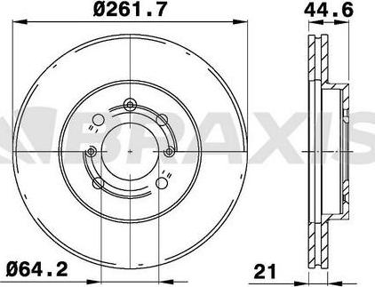 Braxis AE0124 - Brake Disc car-mod.net