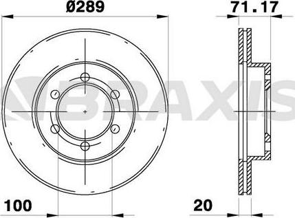 Braxis AE0397 - Brake Disc car-mod.net