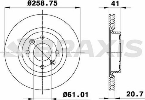Braxis AE0307 - Brake Disc car-mod.net