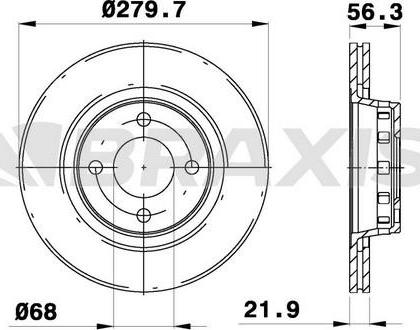 Braxis AE0328 - Brake Disc car-mod.net