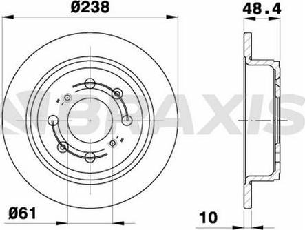 Braxis AE0242 - Brake Disc car-mod.net