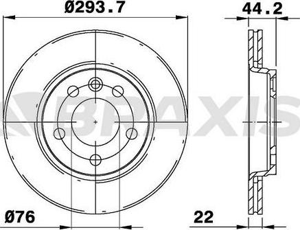 Braxis AE0205 - Brake Disc car-mod.net