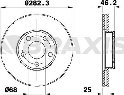 Braxis AE0234 - Brake Disc car-mod.net