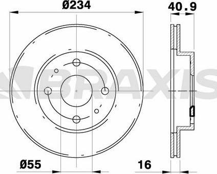 Braxis AE0278 - Brake Disc car-mod.net
