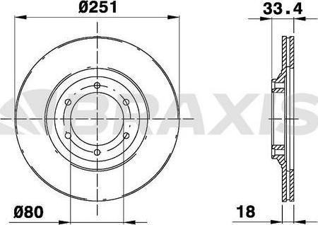Braxis AE0711 - Brake Disc car-mod.net