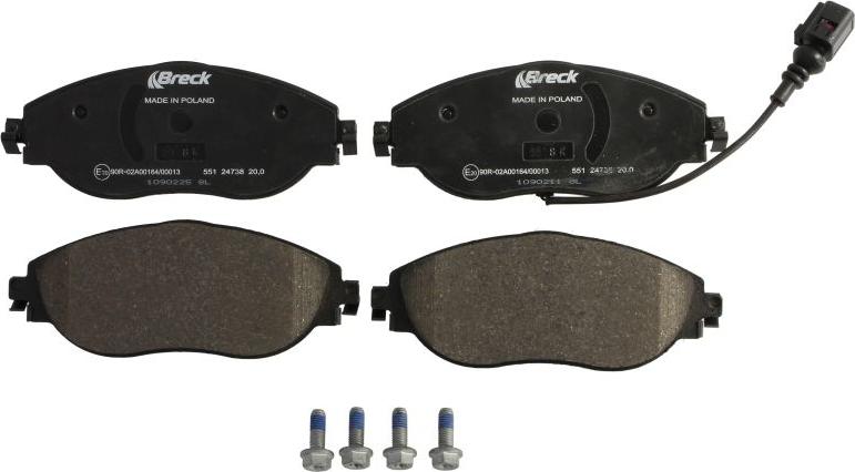 Breck 24738 00 551 00 - Brake Pad Set, disc brake car-mod.net