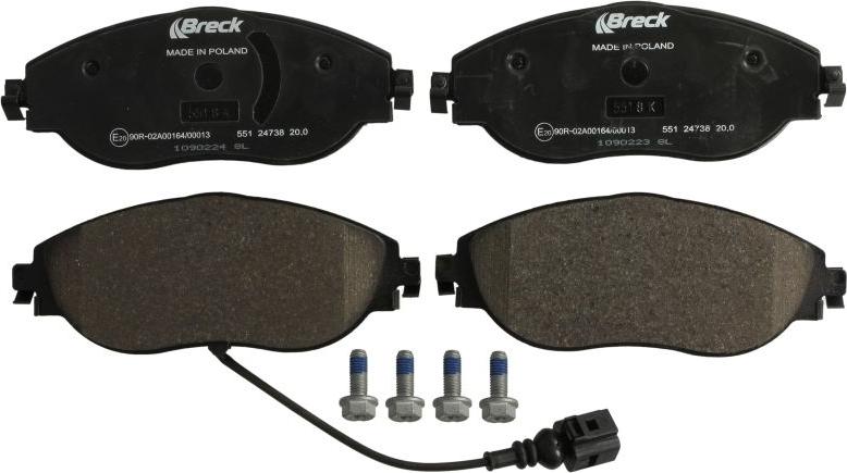 Breck 24738 00 551 10 - Brake Pad Set, disc brake car-mod.net