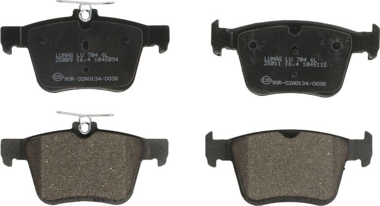 Breck 25009 00 704 00 - Brake Pad Set, disc brake car-mod.net