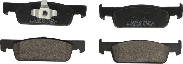 Breck 25702 00 702 00 - Brake Pad Set, disc brake car-mod.net