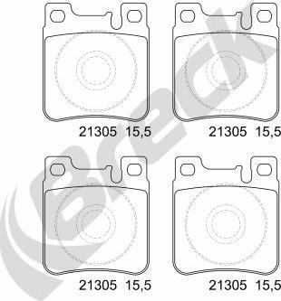Breck 21305 00 704 20 - Brake Pad Set, disc brake car-mod.net