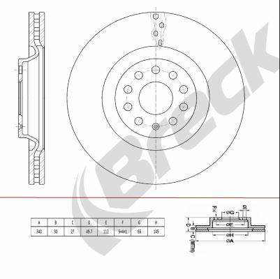 Breck BR 441 VH100 - Brake Disc car-mod.net