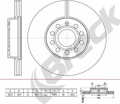 Breck BR 447 VH100 - Brake Disc car-mod.net