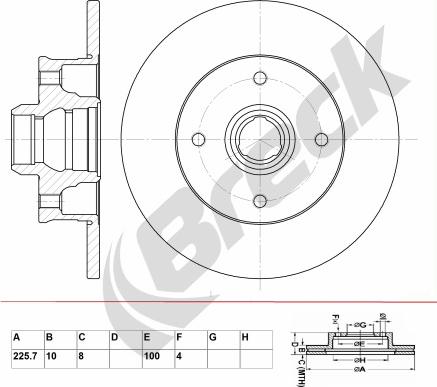 Breck BR 050 SA100 - Brake Disc car-mod.net