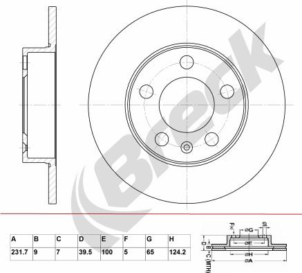 Breck BR 001 SA100 - Brake Disc car-mod.net