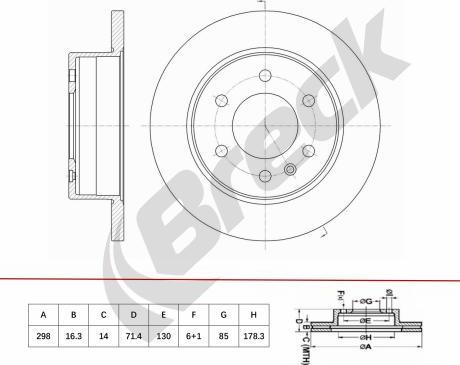 Breck BR 086 SA100 - Brake Disc car-mod.net