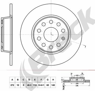 Breck BR 071 SA100 - Brake Disc car-mod.net