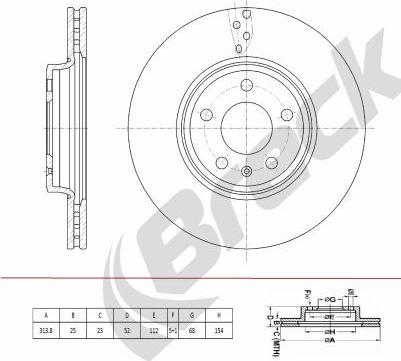 Breck BR 397 VH100 - Brake Disc car-mod.net