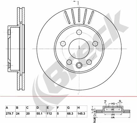 4MAX 5201-01-0784P - Brake Disc car-mod.net