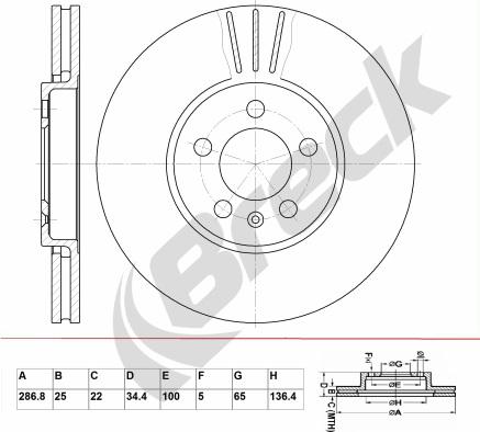 Breck BR 353 VA100 - Brake Disc car-mod.net