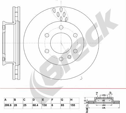 Breck BR 352 VA100 - Brake Disc car-mod.net