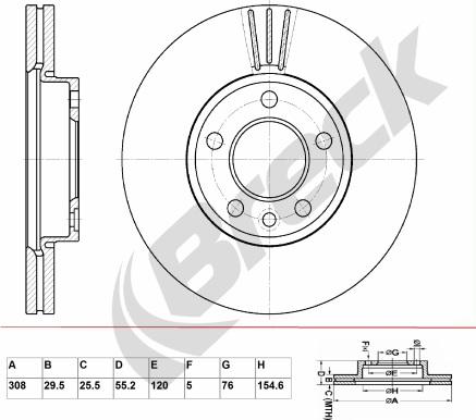 Breck BR 360 VA100 - Brake Disc car-mod.net