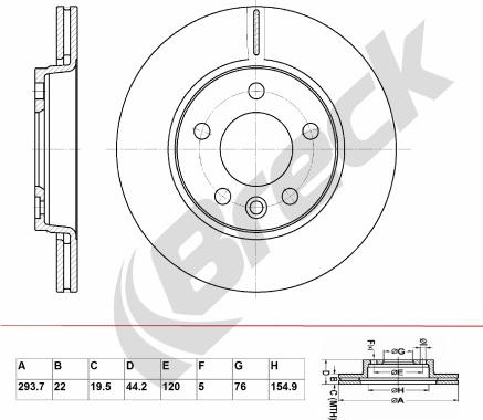 Breck BR 361 VA100 - Brake Disc car-mod.net