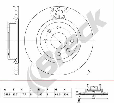 Breck BR 304 VA100 - Brake Disc car-mod.net