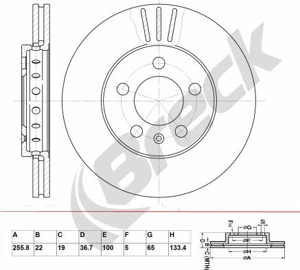 Breck BR 302 VA100 - Brake Disc car-mod.net