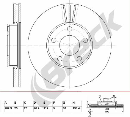Breck BR 383 VA100 - Brake Disc car-mod.net