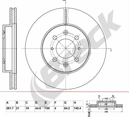 Breck BR 320 VA100 - Brake Disc car-mod.net
