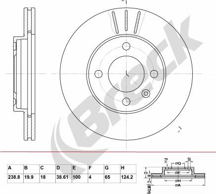 Breck BR 321 VA100 - Brake Disc car-mod.net